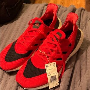 NWT Adidas Men's Red and Black UltraBoost 21